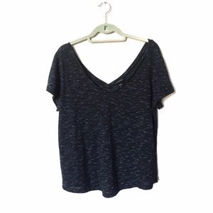 Torrid Dark Heather Grey Plunging V-Neck Tee